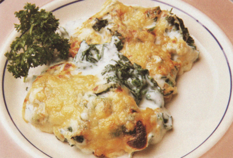 Épinards à la crème et au fromage fondu