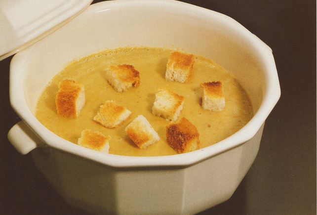 Crème de poids vert cassés